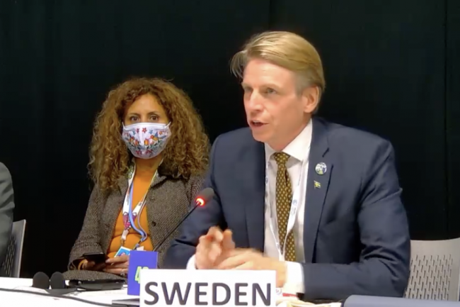 Per Bolund, Deputy Prime Minister & Minister for the Environment and Climate, Sweden