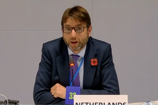 Steven van Weyenberg, Minister of the Environment, Netherlands - Climate and Clean Air Ministeria