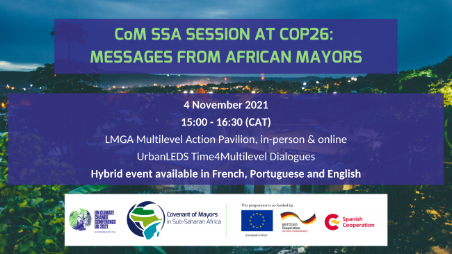 Com SSA Session at COP 26: Messages from African Mayors