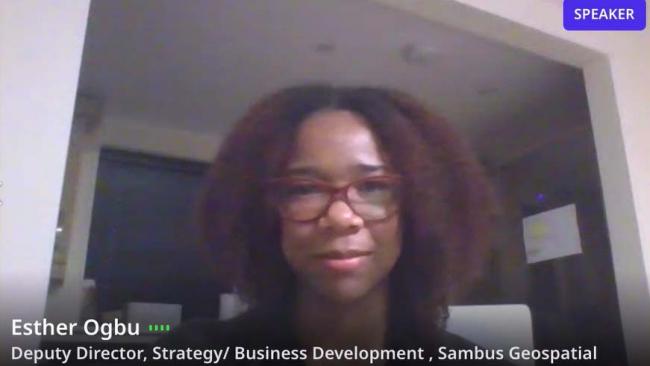 Esther Ogbu, Deputy Director and Strategy and Business Development, Sambus Geospatial