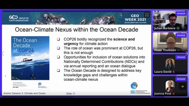 A slide from the presentation made by Julian Barbière, UNESCO