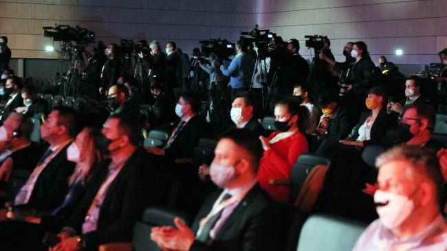 The media during the opening session