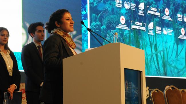 Asma Tarek, Civic Educator - Barcelona Convention COP 22 - 9Dec2021 - Photo