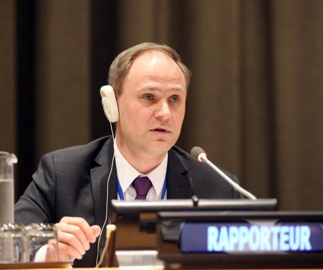 Tomás Krejzar, Rapporteur, at UNFF12