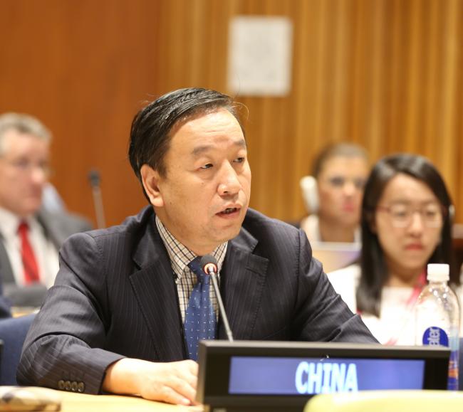 Wu Zhimin, China, bureau member, at UNFF12