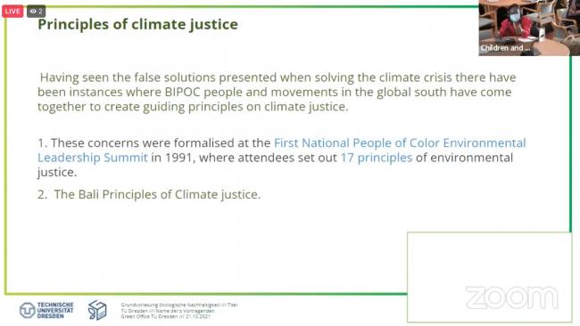 Climate Justice participation