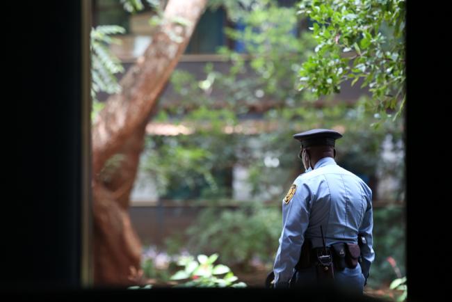 UN Security around the venue