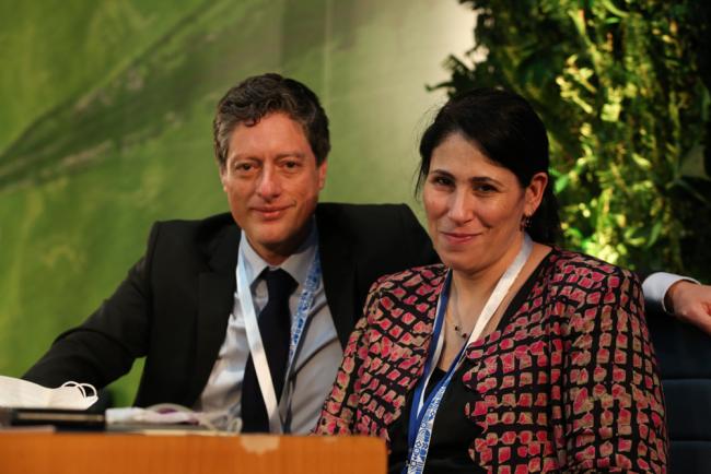 Jorge Laguna-Celis, Secretary, Secretariat of Governing Bodies, UNEP, and Selma Malika Haddadi, Algeria