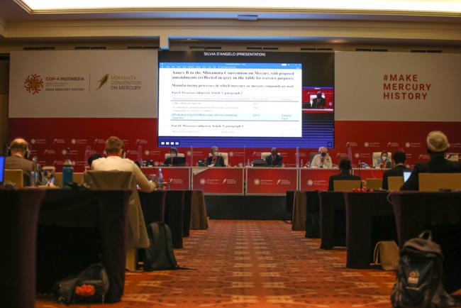 Delegates during the Contact Group on Effectiveness Evaluation