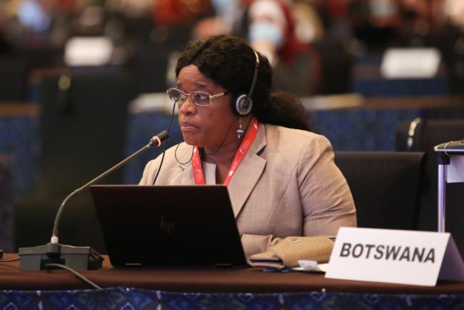 Chair of the Credentials Committee Oarabile Serumola, Botswana 