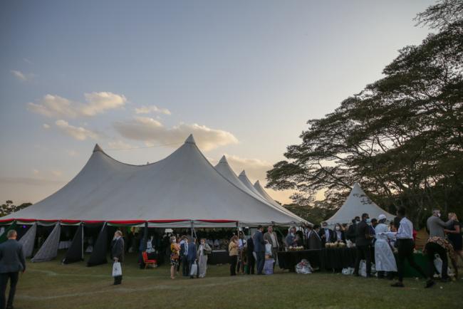 Delegates attend an evening reception hosted by the Government of Kenya