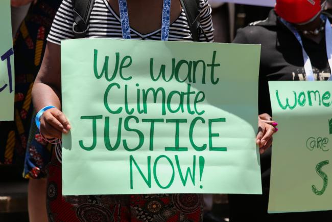 We want climate justice now