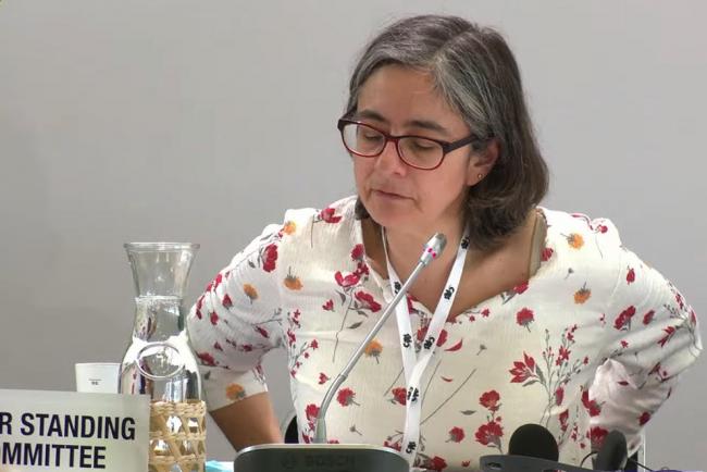 Standing Committee Chair Carolina Caceres - Cites Standing Committee 74
