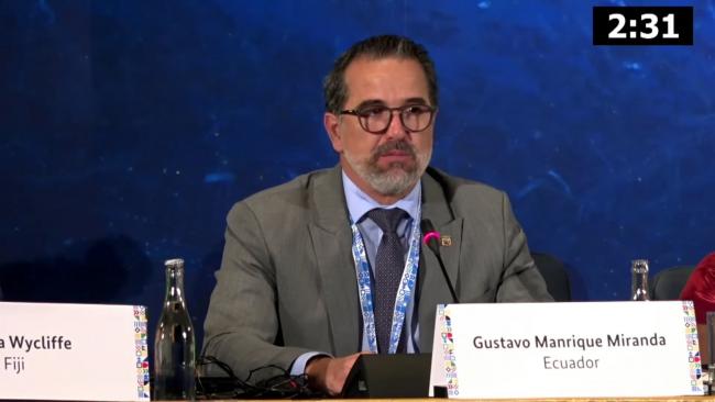 Gustavo Manrique Miranda, Minister of the Environment, Water and Ecological Transition, Ecuador