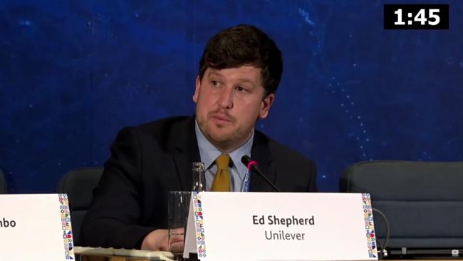 Ed Shepherd, Senior Global Sustainability Manager, Unilever