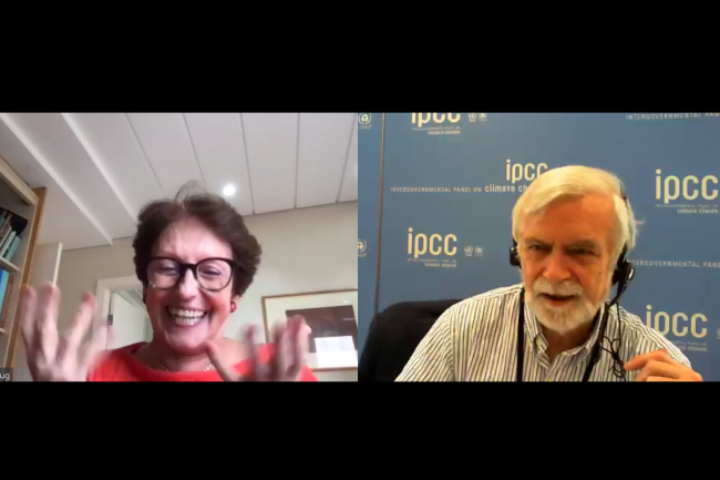 IPCC Vice-Chair Thelma Krug, and WGIII Co-Chair Jim Skea- 3April2022 - Photo.