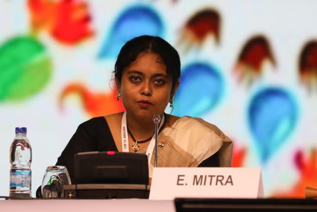 Esha Mitra, Global Focal Point for youth constituency to UNCCD