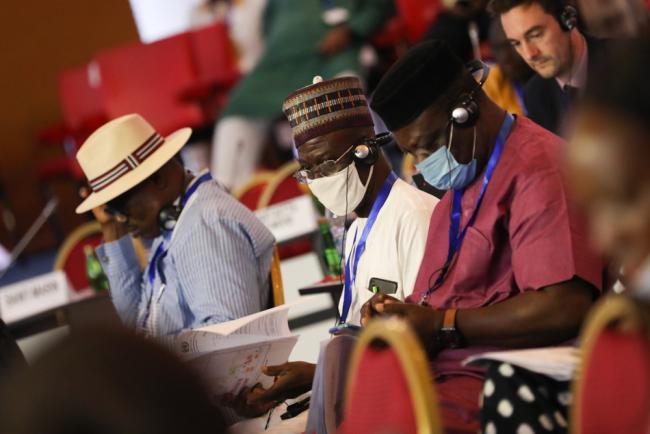 Delegates during the session