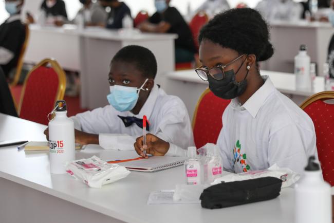 Young people attending UNCCD COP15