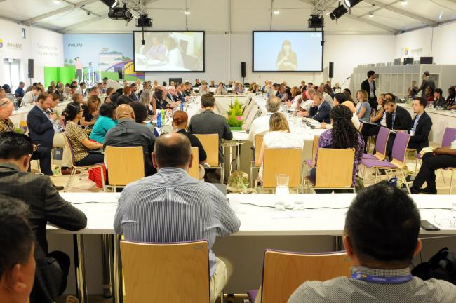 A view of the room during the World Assembly of Local and Regional Governments