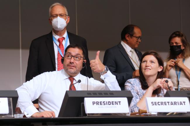 Osvaldo Álvarez-Pérez, President of the 15th meeting of the Basel Convention Conference of the Parties (BC COP15)