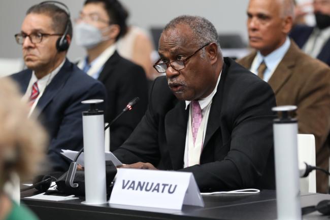 Bruno Leingkon, Minister of Climate Change, Vanuatu