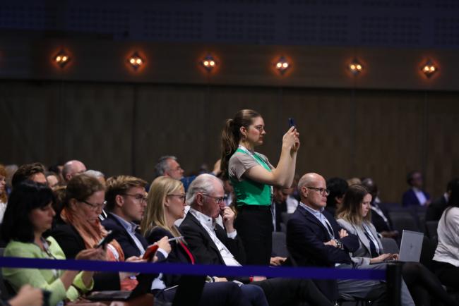 Delegates during the session