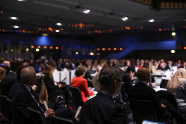 Delegates gather for the first leadership dialogue, focused on reflecting on the urgent need for actions to achieve a healthy planet and prosperity of all