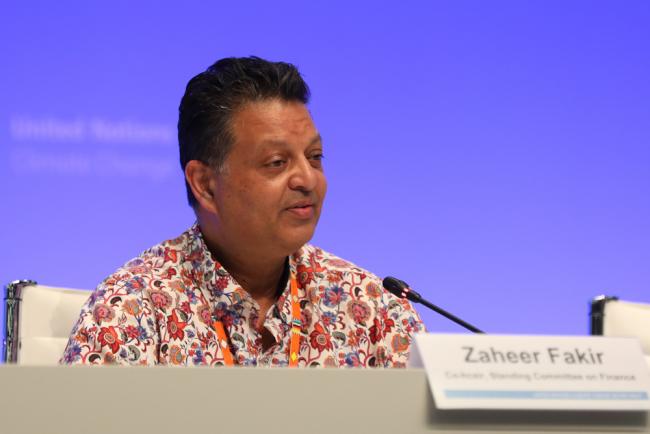 Zaheer Fakir, Co-Chair of the Standing Committee on Finance