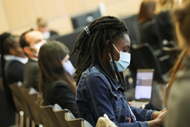 Delegates during the session