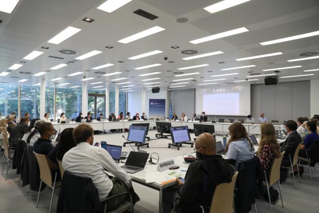 Delegates during the informal consultations on research and systematic observation