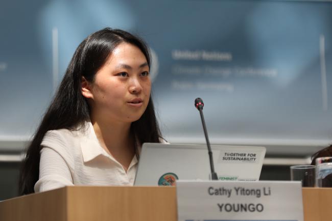 Cathy Li, Youth NGOs (YOUNGO)