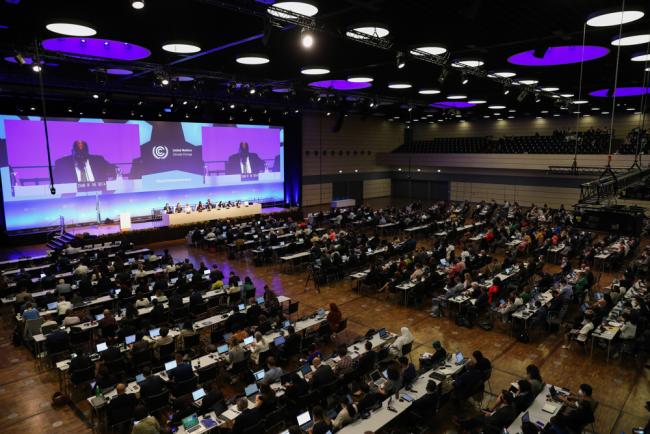 Delegates gather in plenary for the opening of the Bonn Climate Change Conference 2022