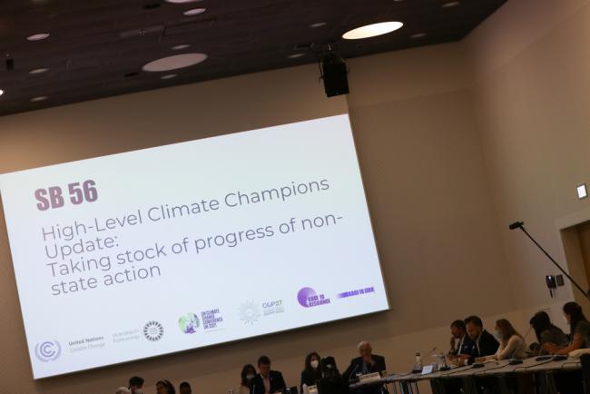 Delegates gather for the High-Level Climate Champions event to take stock on progress