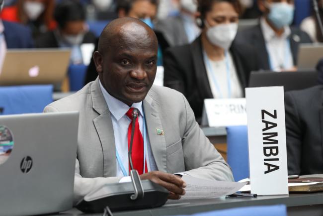 Ephraim Mwepya Shitima, Zambia, on behalf of the African Group
