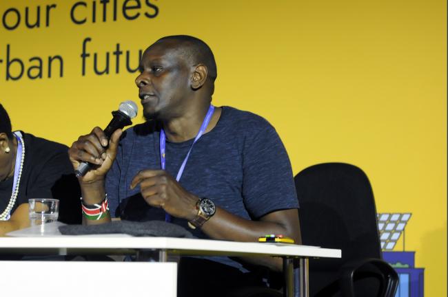 Moderator Joseph Muturi, Chair of Slum Dwellers International