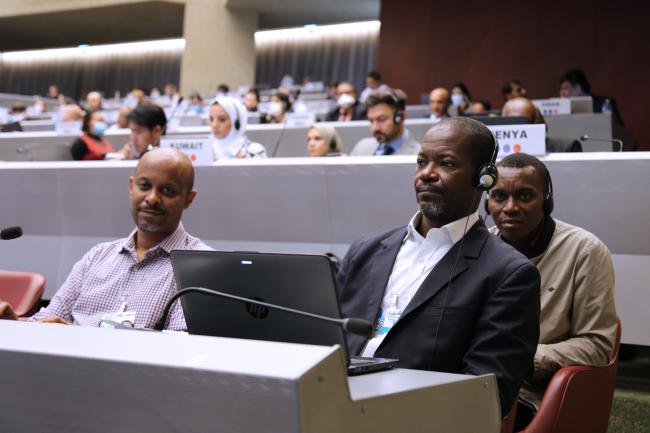Renê Mboza Orumbongany; Wenceslas Engonga; and Rudy Mouiri M'bickilat, Gabon - BRS COPs - 7June2022 - Photo