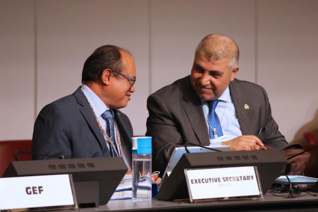 Rolph Payet, Executive Secretary of the BRS Convention, and Mohammed Khashashneh