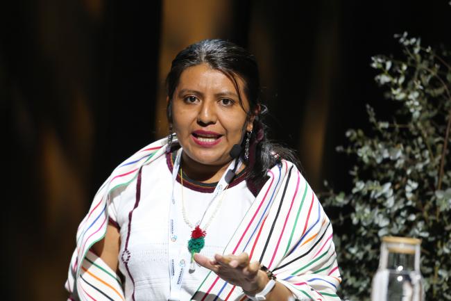 Tania Eulalia Martínez Cruz, Ëyuujk woman, Global Hub on Indigenous Peoples’ Food Systems - Indigenous Peoples' food and knowledge systems - Stockholm+50 Side Event - 3 June 2022- Photo