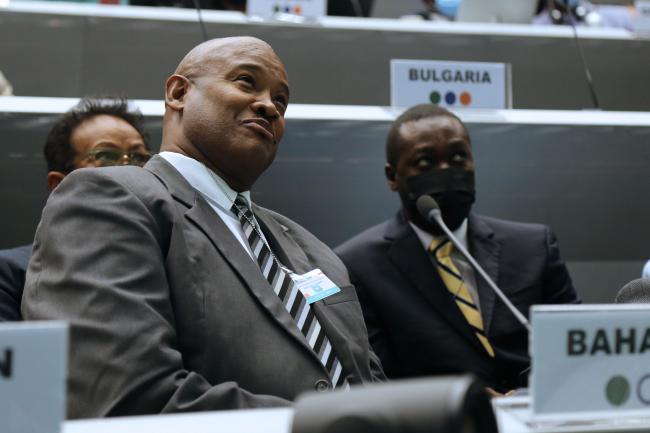 Vaughn P. Miller, Minister for the Environment and Natural Resources, Bahamas - BRS COPs - 8June2022 - Photo