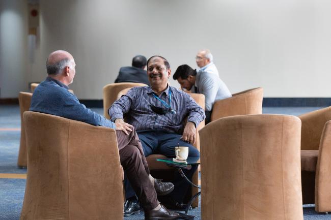 Delegates relax over lunch - OEWG-44-ExMOP-5 - 13Jul2022 - photo.jpg