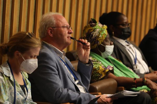 David Donoghue, Co-Facilitator of the 2030 Agenda Process, listens to the interventions