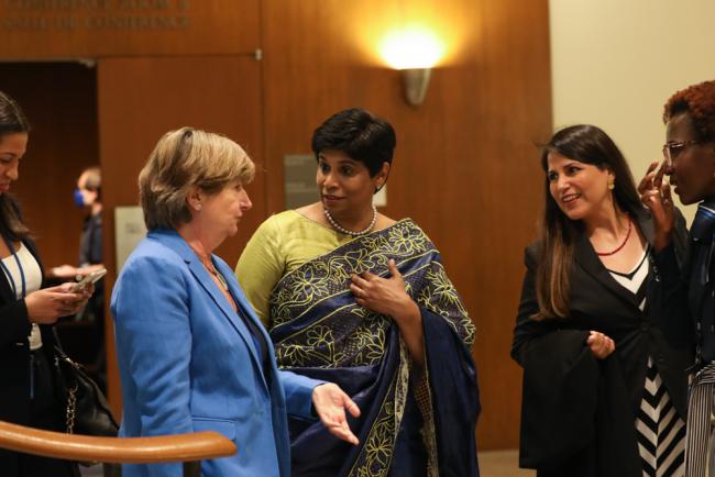 Nazhat Shameem Khan, Fiji (center)