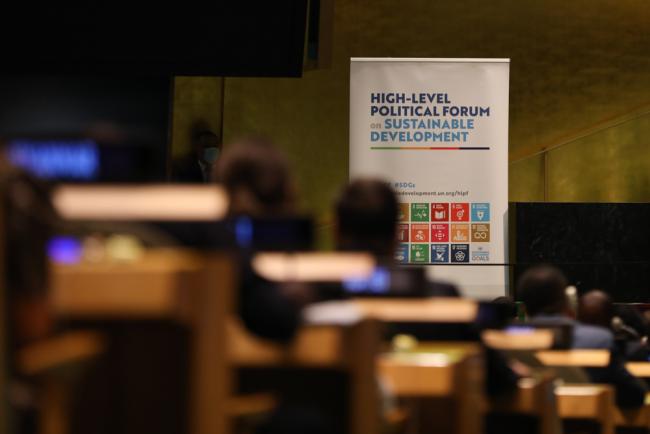 The opening of the high-level and ministerial segment of HLPF began in the UN General Assembly hall