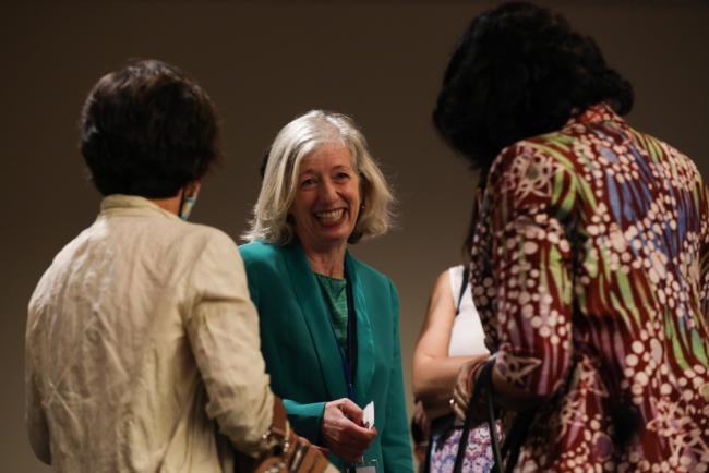 Stefania Giannini, Assistant Director-General for Education, UNESCO, speaks with delegates