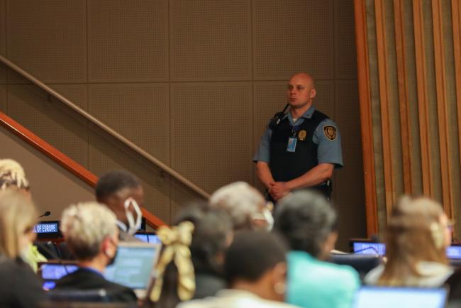 UN Security around the venue