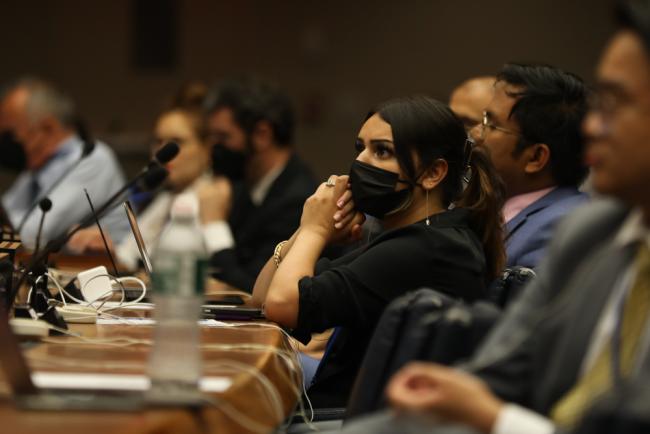 Delegates listen to the stories shared by the lead discussant