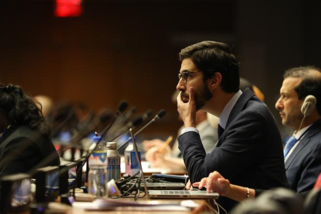 Delegates react to the statistics presented on gender inequality