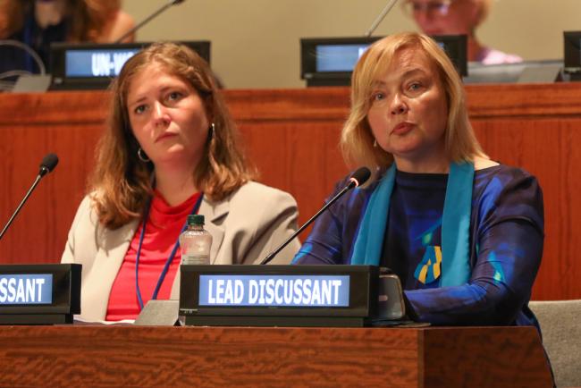 Frida Ravn Rosling, Danish Youth Delegate to the UN on Democracy and Partnerships, and Samra Filipović-Hadžiabdić, Director, Agency for Gender Equality, Bosnia and Herzegovina