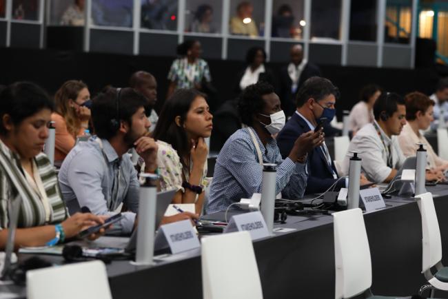Delegates during the closing plenary